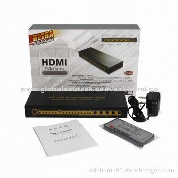 HDMI Matrix, 4 x 2, Full 1,080P 3D 4K x 2K EDID Management and ARC Support